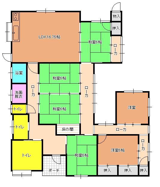 Floor plan. 9 million yen, 6LDK + 2S (storeroom), Land area 388.77 sq m , Building area 128.91 sq m