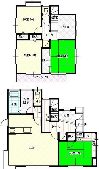 Floor plan. 17.8 million yen, 4LDK, Land area 167.62 sq m , Building area 110.1 sq m
