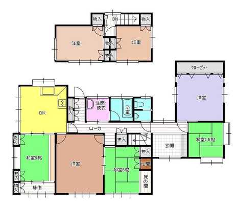 Floor plan. 19,800,000 yen, 7DK, Land area 790.87 sq m , Building area 153.64 sq m