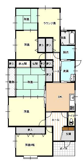 Floor plan. 25,200,000 yen, 6DK, Land area 309.42 sq m , Building area 141.88 sq m