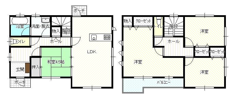 Floor plan. 24,800,000 yen, 4LDK, Land area 239.32 sq m , Building area 128 sq m