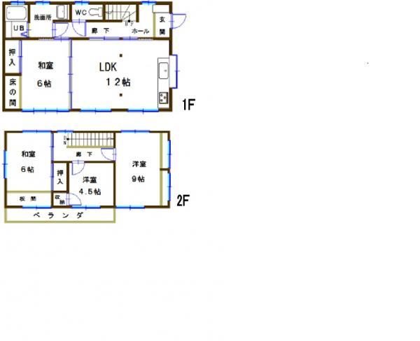 Floor plan. 13.8 million yen, 5DK, Land area 133.64 sq m , Building area 95.29 sq m
