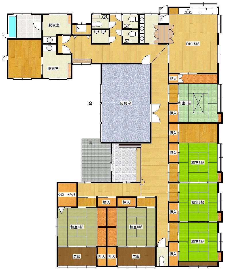 Floor plan. 70 million yen, 7DK, Land area 867.68 sq m , Building area 335.35 sq m room there 7DK