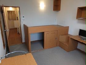 Living and room. With storage bet