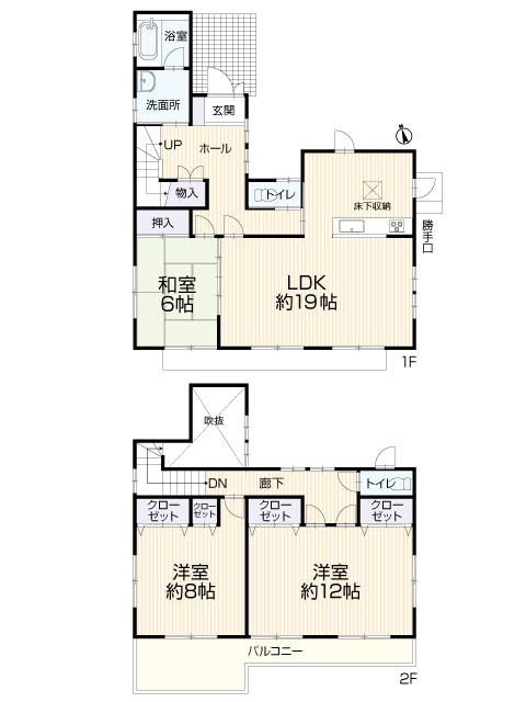 Floor plan. 18,800,000 yen, 3LDK, Land area 187.71 sq m , Building area 116.31 sq m
