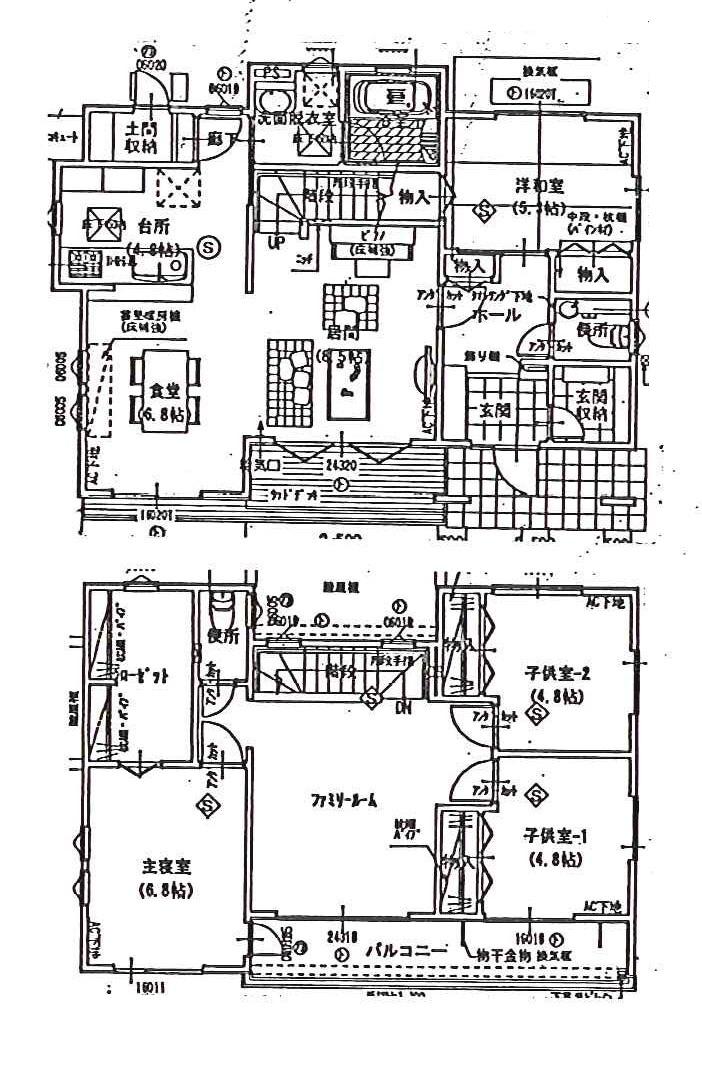 Floor plan. 24.5 million yen, 4LDK + S (storeroom), Land area 225.21 sq m , Building area 126.49 sq m