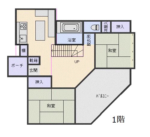 Floor plan. 11.4 million yen, 3LDK, Land area 241.4 sq m , Building area 61.7 sq m