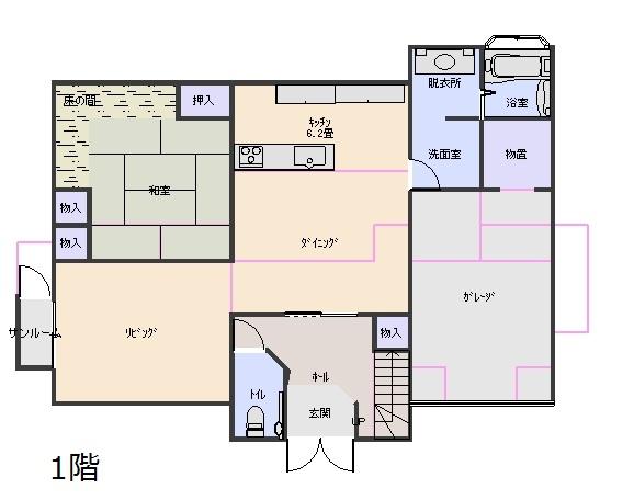 Floor plan. 42,800,000 yen, 4LDK, Land area 432 sq m , Building area 173.71 sq m floor plan first floor