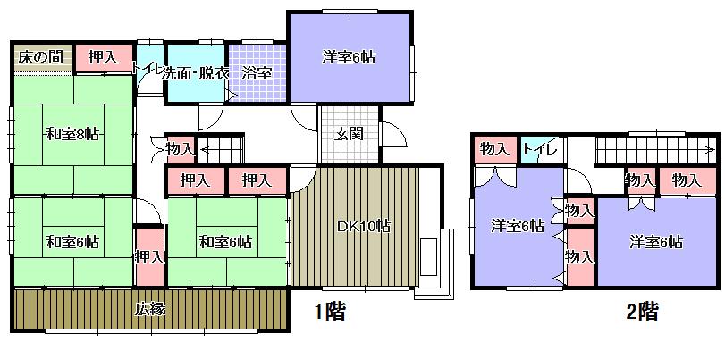 Floor plan. 11.8 million yen, 6DK, Land area 450 sq m , Building area 134.14 sq m