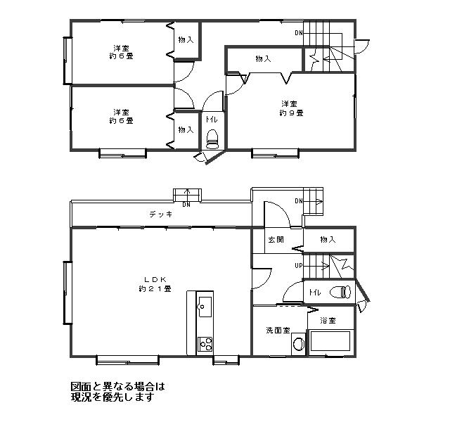 Floor plan. 19,800,000 yen, 3LDK, Land area 385.09 sq m , Building area 110 sq m