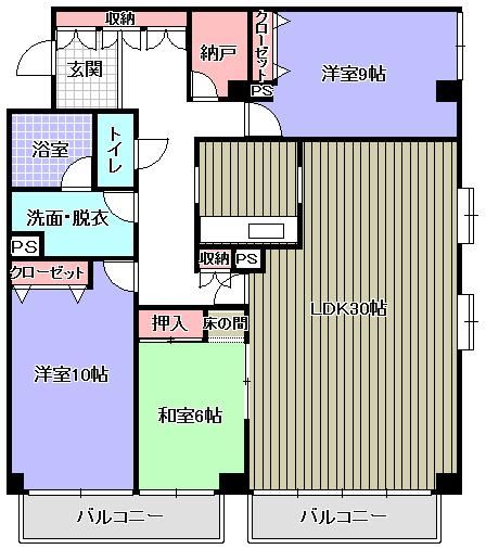 Floor plan. 3LDK + S (storeroom), Price 19,800,000 yen, Footprint 122.87 sq m , Balcony area 12 sq m