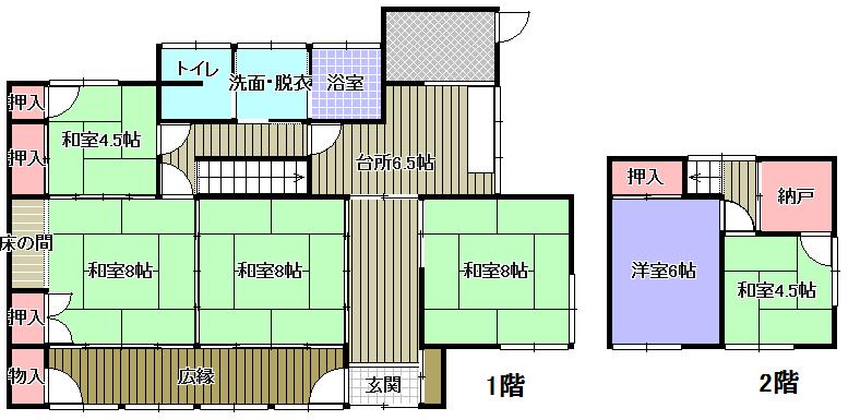 Floor plan. 13 million yen, 6DK, Land area 846.93 sq m , Building area 130 sq m