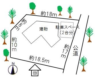 Compartment figure. 17.5 million yen, 2LDK + S (storeroom), Land area 331.05 sq m , Building area 112.38 sq m