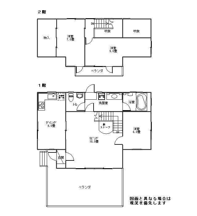 Floor plan. 18,800,000 yen, 3LDK, Land area 1,000 sq m , Building area 106.59 sq m