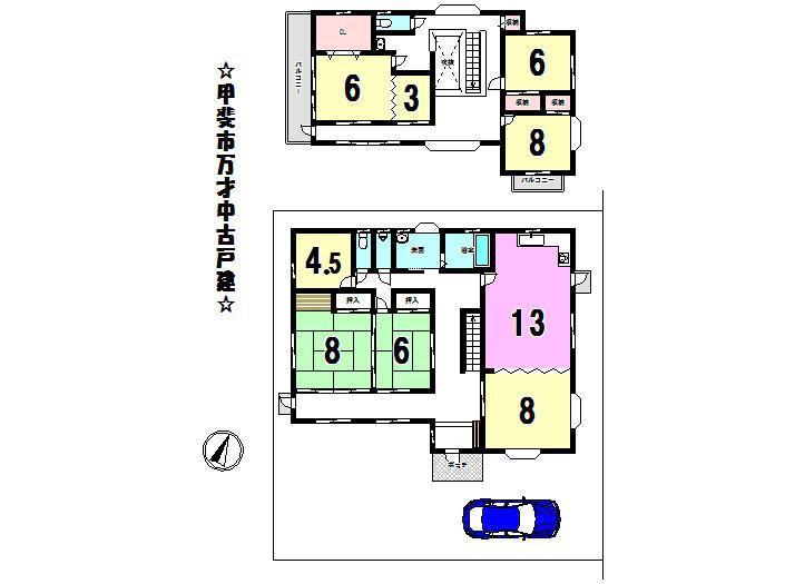 Floor plan. 29,800,000 yen, 7LDK, Land area 524.93 sq m , Building area 192.79 sq m