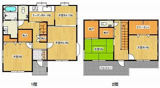 Floor plan. 20.8 million yen, 5K, Land area 193.74 sq m , Building area 112.61 sq m