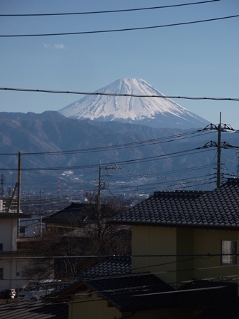 View. Mount Fuji is visible from the veranda