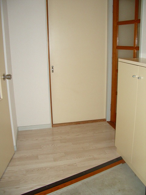 Entrance. With shoe box