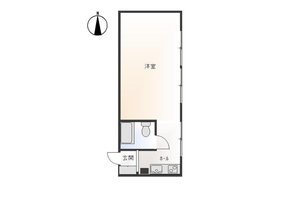 Floor plan. 1K, Price 3 million yen, Occupied area 27.62 sq m