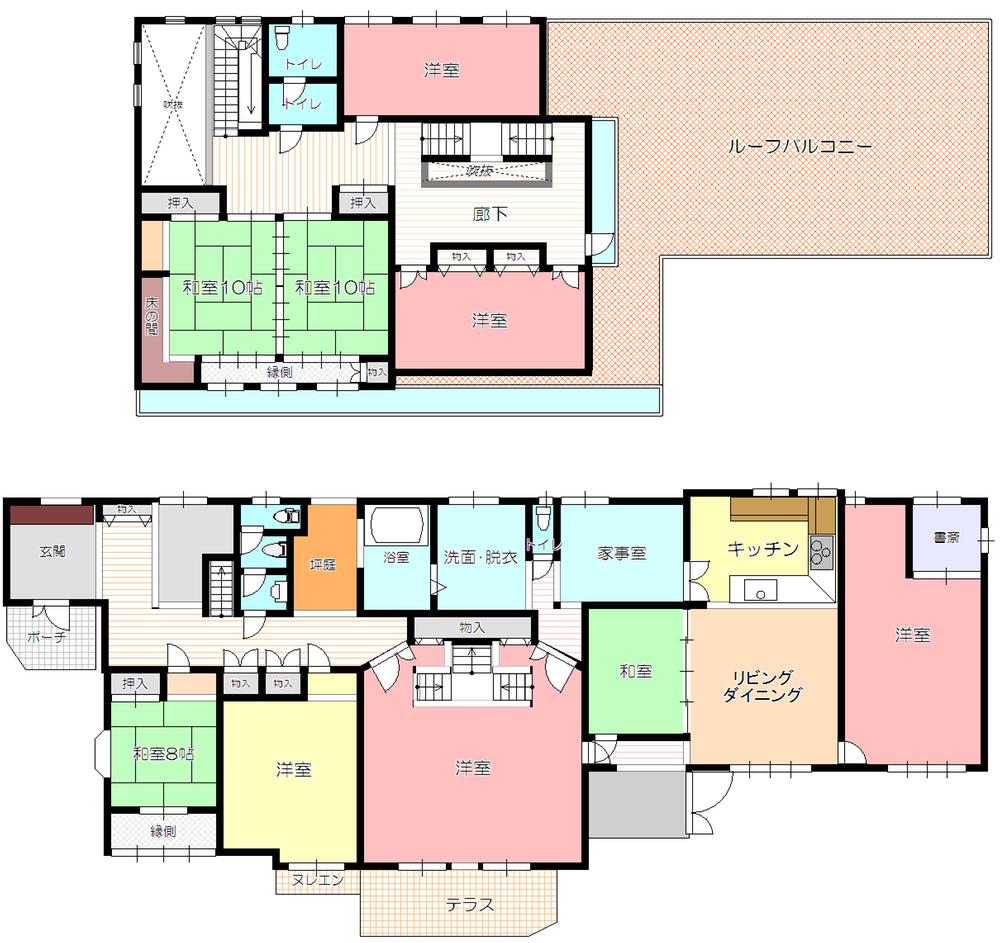 Floor plan. 55 million yen, 9LDK, Land area 1,910.53 sq m , Building area 384.46 sq m