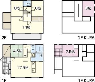 Floor plan. 37,700,000 yen, 5LDK, Land area 203.86 sq m , Building area 115.92 sq m 1, Second floor floor plan