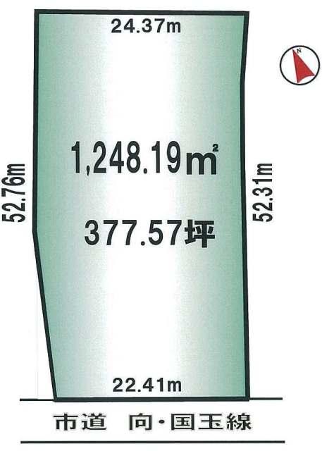 Compartment figure. Land price 25 million yen, Land area 1,248.19 sq m