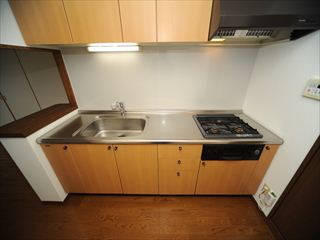 Kitchen. 3-burner stove of !! with must-see food warehouse in the system kitchen dishes Favorite