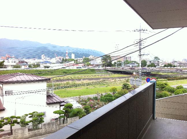 View. The third floor shooting from the shared passage