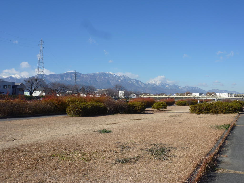 View. Arakawa cycling road in front of the eye