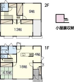Floor plan. 39 million yen, 4LDK, Land area 177.4 sq m , Building area 130.83 sq m 1.2 floor