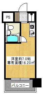 Floor plan. Price 2.8 million yen, Footprint 16.2 sq m easy-to-use studio type