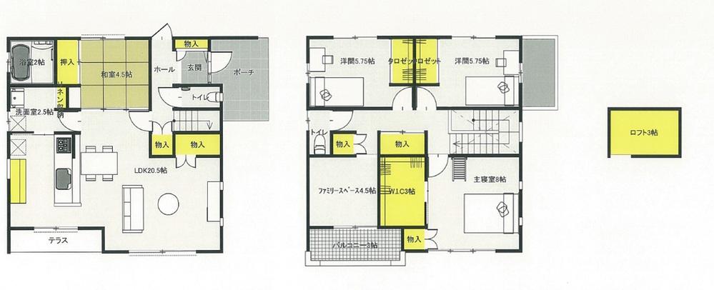 Floor plan. 38,800,000 yen, 4LDK + S (storeroom), Land area 195.97 sq m , Building area 131.66 sq m