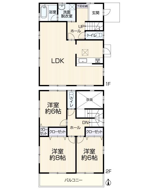 Floor plan. 23.8 million yen, 3LDK, Land area 266.37 sq m , Building area 99.14 sq m