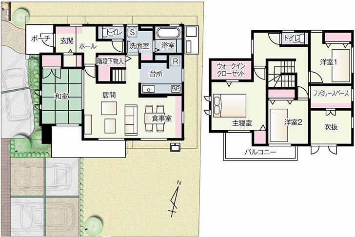 Floor plan.  [No. 56 place] [No. 56 land plan view], so we have drawn on the basis of the drawings, Plan and the outer structure ・ Planting, etc., It may actually differ slightly from.  Also, car ・ Consumer electronics ・ It is such as furniture not included in the price.