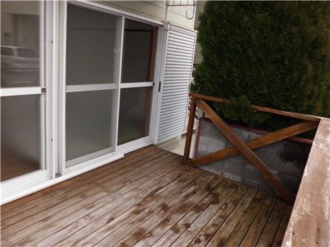 Balcony. Wood deck