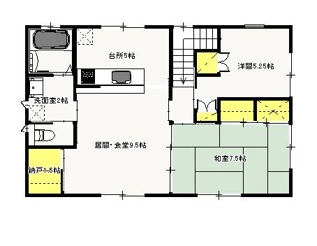 Floor plan. 17.8 million yen, 4LDDKK + S (storeroom), Land area 176.91 sq m , Building area 125.86 sq m 2-floor plan view