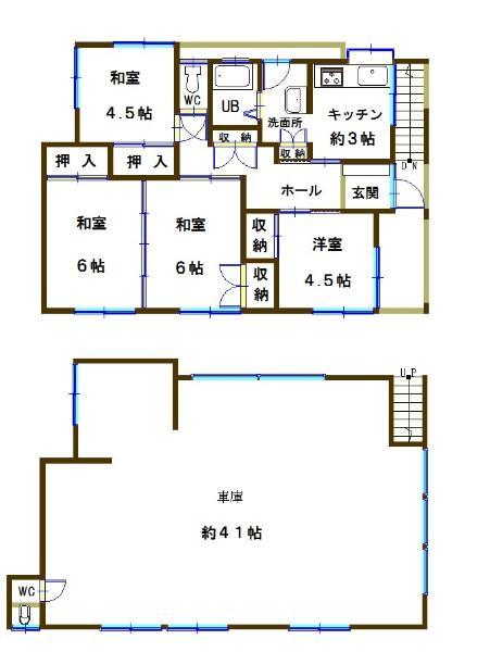 Floor plan. 12.8 million yen, 4DK, Land area 229.99 sq m , Building area 128.65 sq m