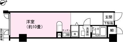 Floor plan. Price 2.5 million yen, Footprint 33.1 sq m , Balcony area 0.62 sq m