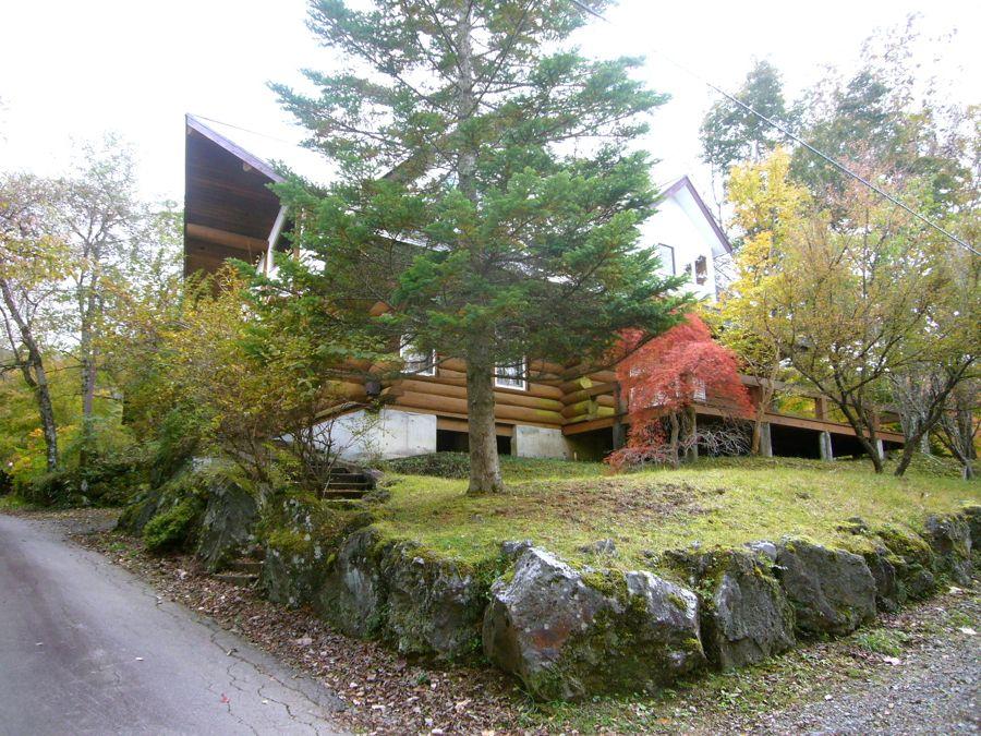Local appearance photo. Authentic log house building appearance _ a total floor 45 square meters