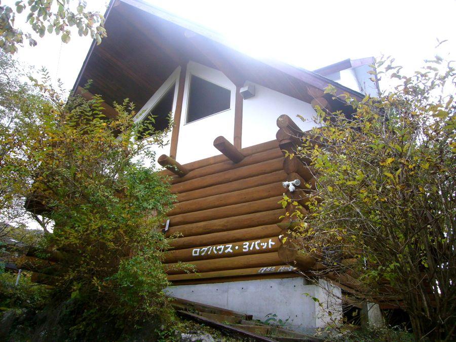 Local appearance photo. Authentic log house building appearance _ a total floor 45 square meters