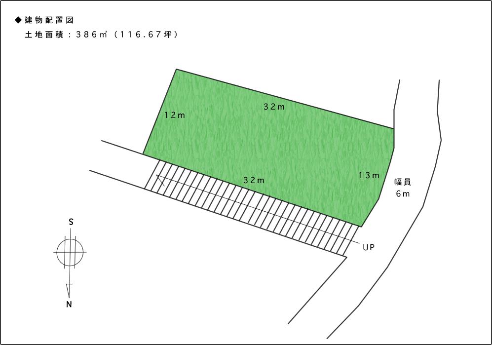 Compartment figure. Land price 4.1 million yen, Land area 386.71 sq m public view copy