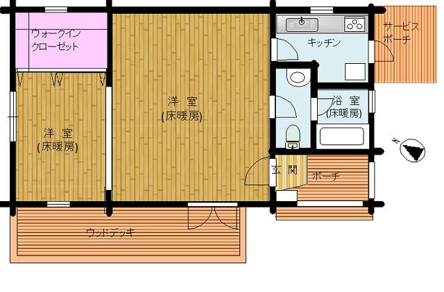 Floor plan. 50 million yen, 1LDK + S (storeroom), Land area 2,198 sq m , Building area 49.85 sq m house fully equipped! 