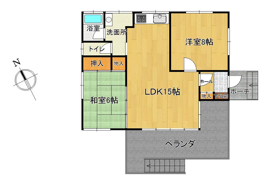 Floor plan. 7 million yen, 2LDK, Land area 491.69 sq m , Building area 79.62 sq m Floor