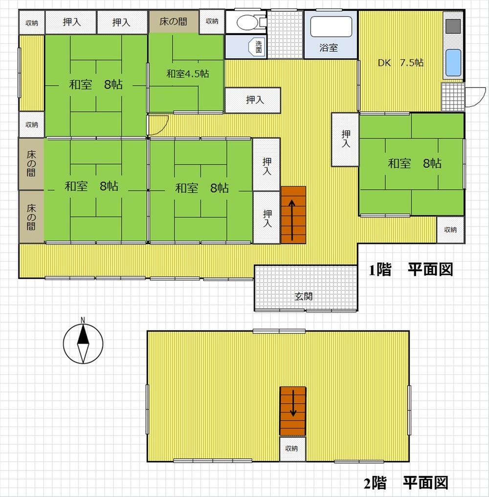 Floor plan. 13 million yen, 7DK, Land area 991.73 sq m , Building area 193.38 sq m