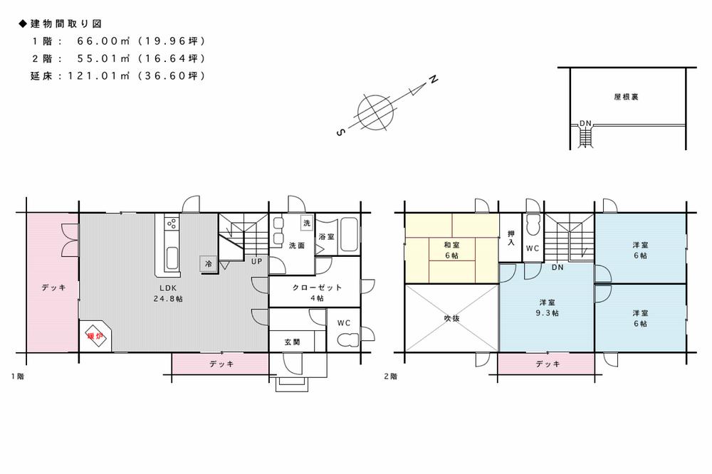 Floor plan. 27 million yen, 4LDK + S (storeroom), Land area 266.53 sq m , Building area 121.01 sq m building floor plan