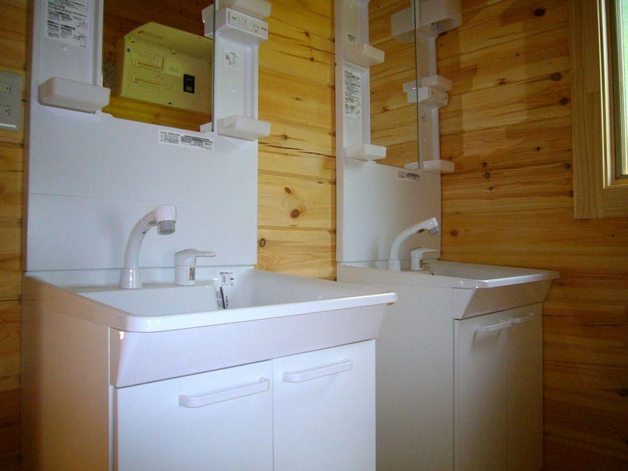 Wash basin, toilet. Vanity room
