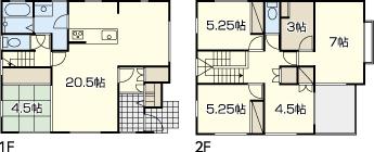 Floor plan. 39,500,000 yen, 4LDK, Land area 201.56 sq m , Building area 121.72 sq m kitchen ・ bathroom ・ Because the water around the flow line of the bathroom are connected, Attained efficiency of housework, Is a floor plan of the wife eyes.
