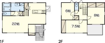 Floor plan. 29,200,000 yen, 3LDK, Land area 177.73 sq m , Building area 109.09 sq m 1 floor