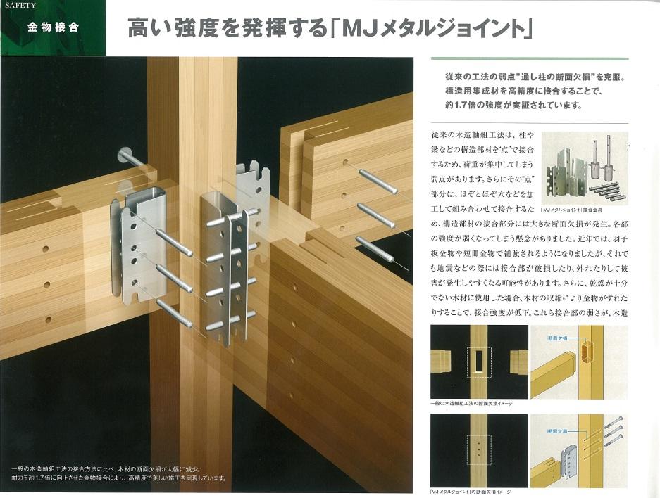 Construction ・ Construction method ・ specification. Overcome the weakness "partial loss of continuous columns" of the conventional method. By joining the structural laminated wood with a high degree of accuracy, About 1.7 times the strength will be demonstrated.