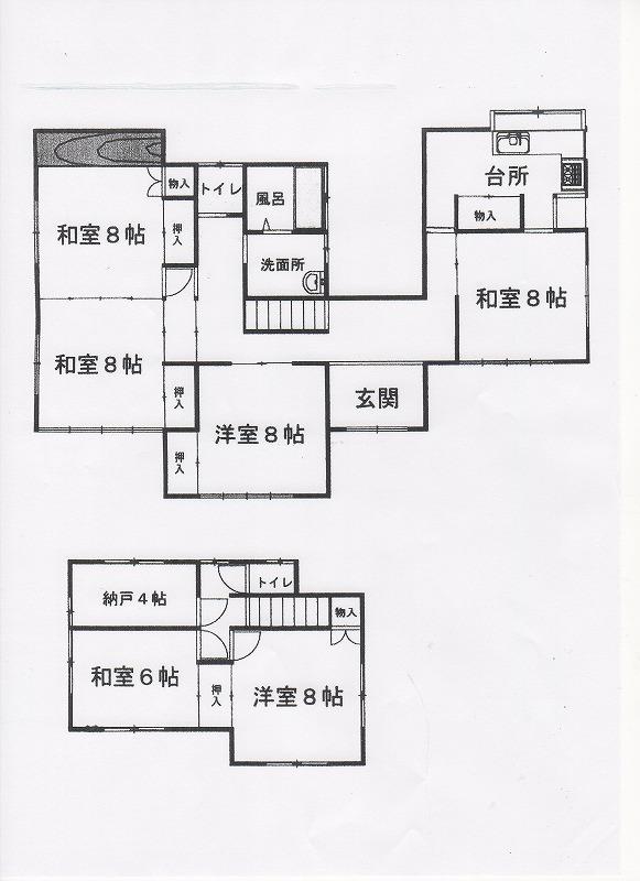 Floor plan. 16.5 million yen, 6DK + S (storeroom), Land area 496 sq m , Building area 149.73 sq m